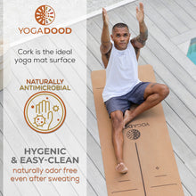 Load image into Gallery viewer, YOGA DOOD Cork Yoga Mat and Strap