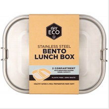 Load image into Gallery viewer, BENTO BOX 2 COMPARTMENT WITH REMOVABLE DIVIDER 1400ML