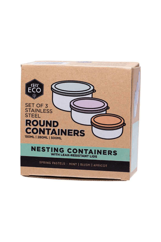 EVER ECO Round Nesting Containers - Set of 3 – YOGA DOOD