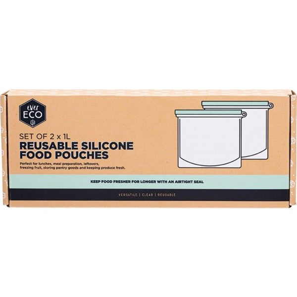 EVER ECO Reusable Silicone Food Pouches 2 x 1L